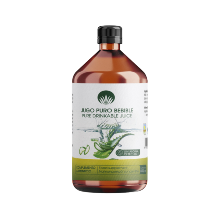 Reiner Aloe vera Saft  -  Nahrungsergänzungsmittel auf Aloe-ver-Basis - 500ml