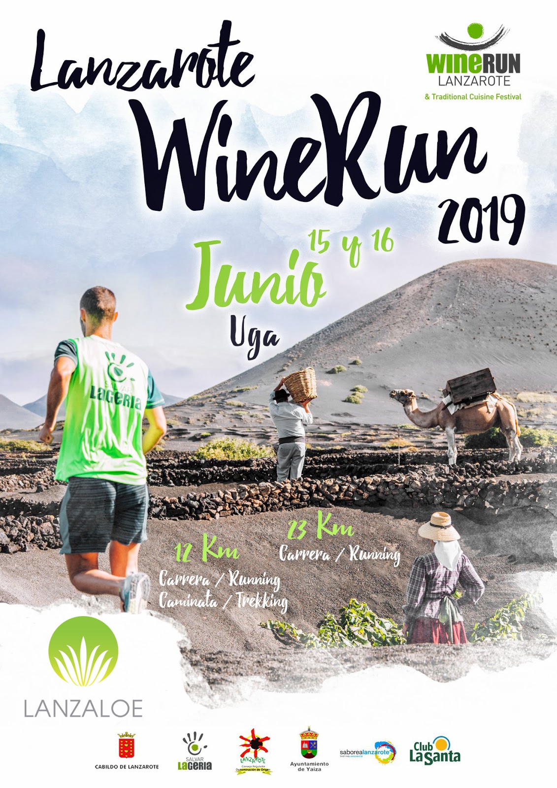 ¡Un año más, Lanzaloe es patrocinador de la Wine Run Lanzarote 2019!